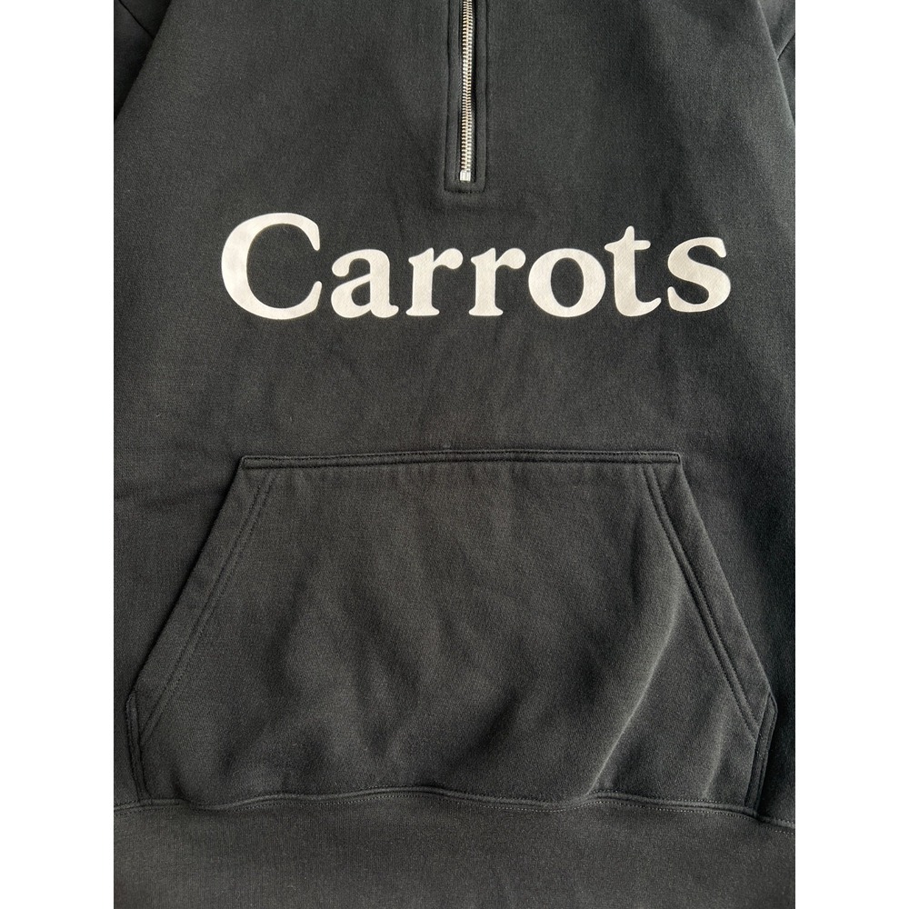 Carrots By Anwar Carrots Mens Large 1/4 Zip Pullover Black Embroidery Graphic - Picture 3 of 9